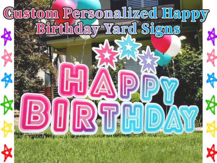 Custom Personalized Happy Birthday Yard Signs