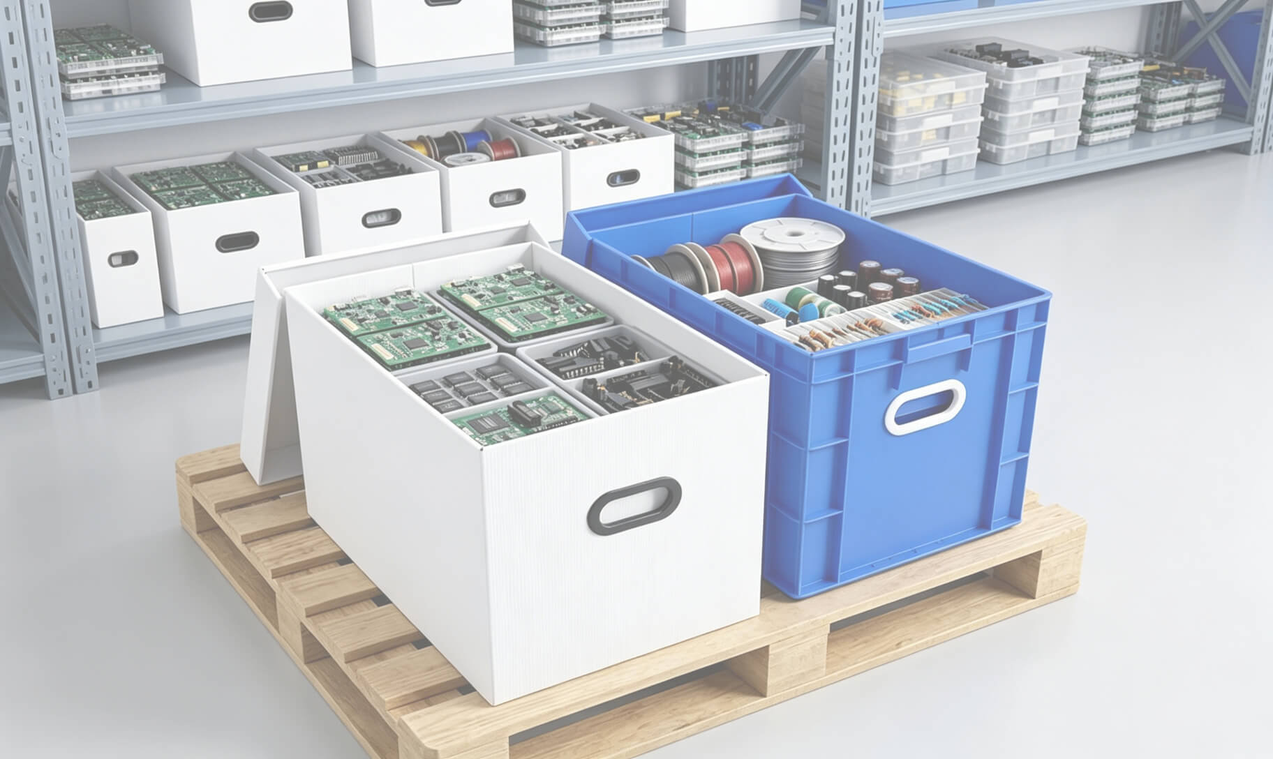 PP plastic logistic box for e-commerce and shipping industry
