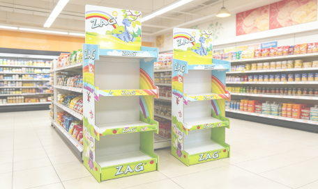 polypropylene display shelf for exhibitions and trade shows