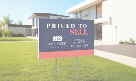 PP plastic yard signs for construction and temporary use