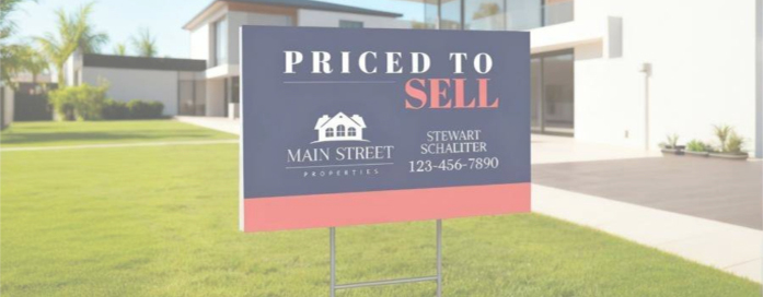 PP plastic yard signs for construction and temporary use