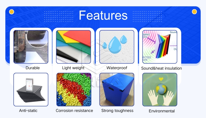 PP plastic corrugated sheets features