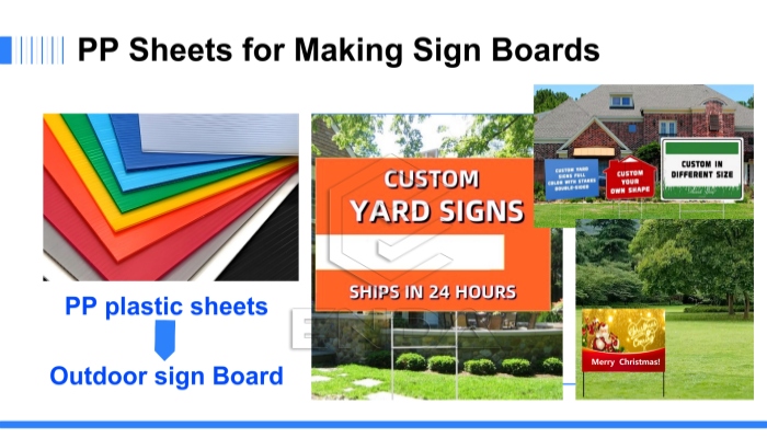 pp plastic sheets sign boards