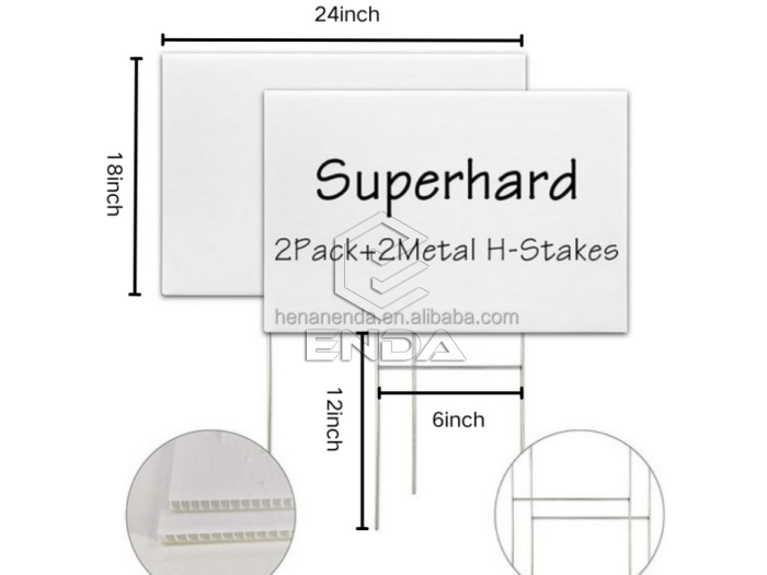 Canada Client Custom PP Plastic Yard Signs for Business from Henan Enda Compnay