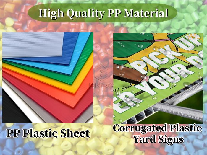 pp plastic yard signs