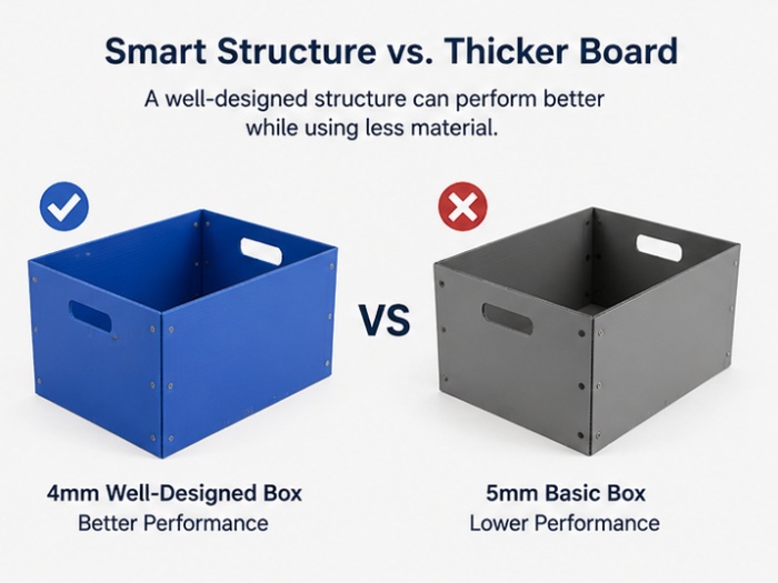 high quality pp hollow box